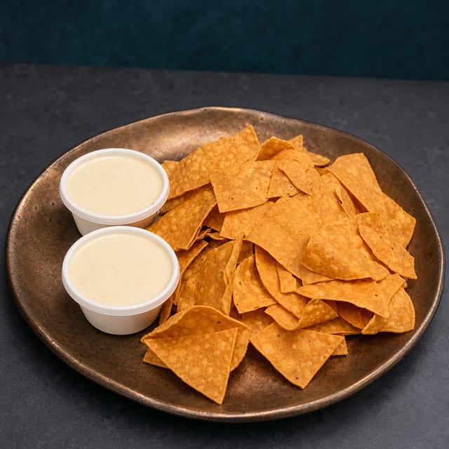 Tray Of Chips & Queso (Half Size).