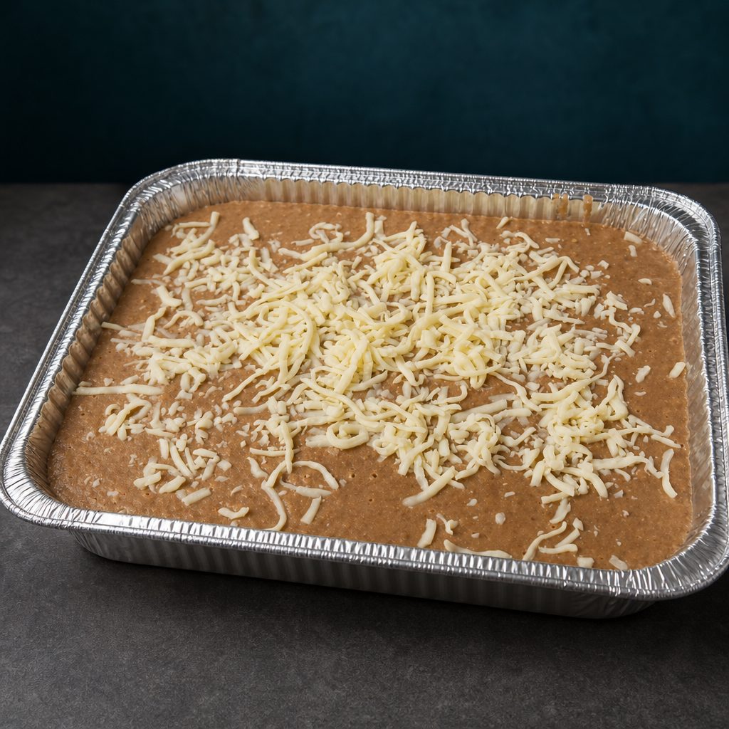 Tray of Refried Beans.