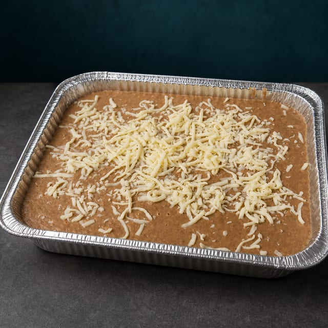 Tray of Refried Beans.