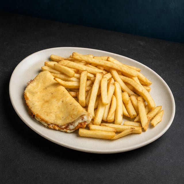 Kids Meat Quesadilla & Fries.