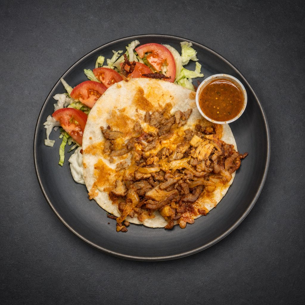 Mixed Meat Quesadilla.