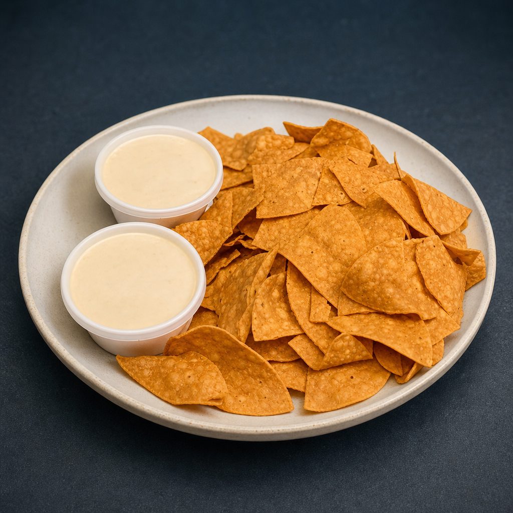 Tray Of Chips & Queso (Half Size).