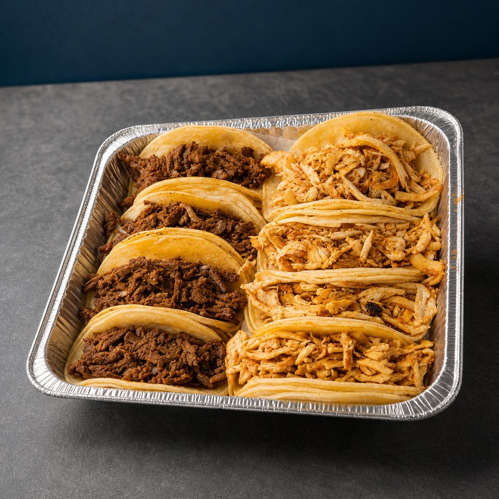 Tray of Mixed Street Tacos (1 Meat x 10 Each).