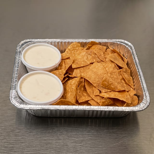 Tray Of Chips & Queso (Half Size).