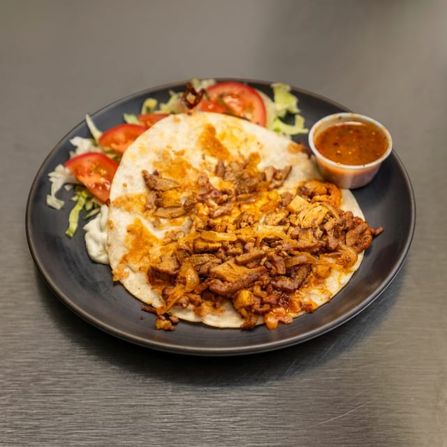 Mixed Meat Quesadilla.
