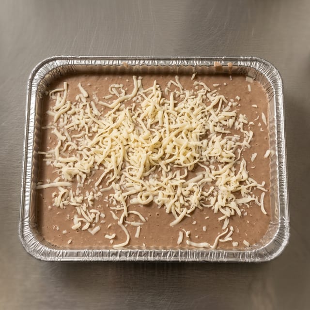 Tray of Refried Beans.