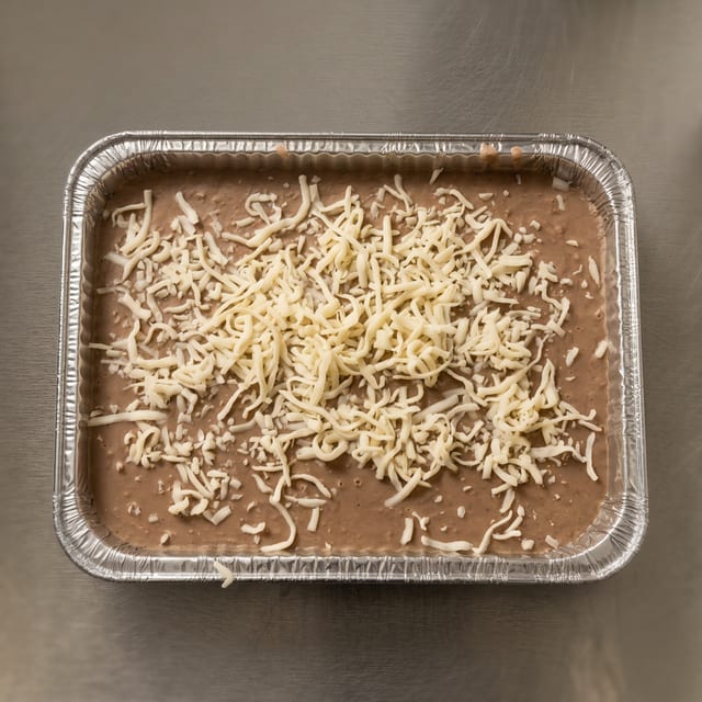 Tray of Refried Beans.