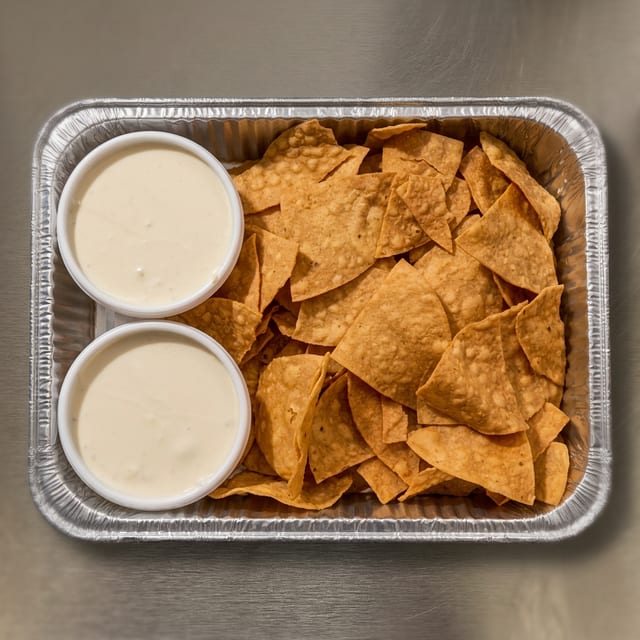 Tray Of Chips & Queso (Half Size).